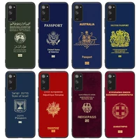passport pattern cover for samsung galaxy s8 s9 s9plus s10e s10 s10 5g s20 s20plus s21 s21ultra s21plus note10 phone case
