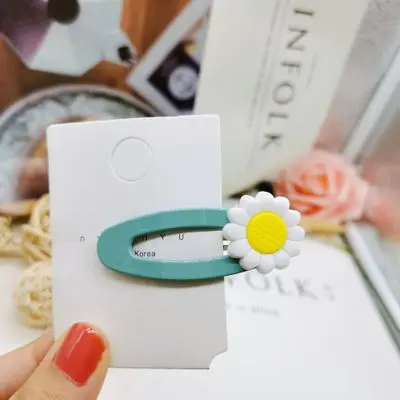 

1PC Korea Resin Macaron Candy Color Flower Hair Clips Fashion Geometric Water drop Hairgrip Hair Accessories