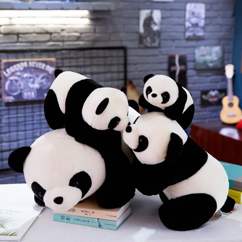 

Cute Lying Panda Doll Zoo Plush Toy Stuffed Doll Simulation Animal Home Decor Educational for Children Gift