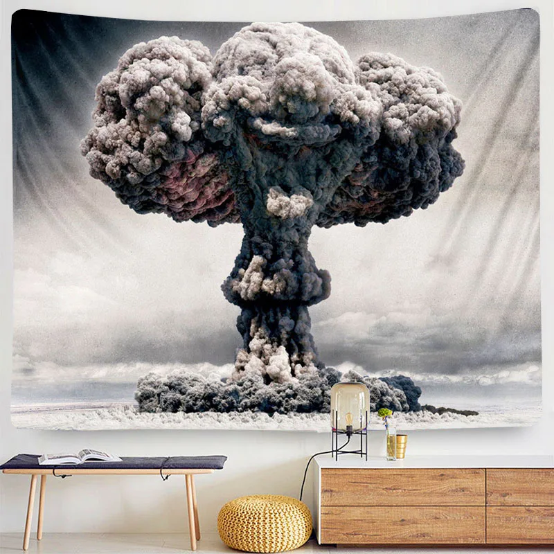 Атомная бомба гриб cloudTapestry покрывало на кровать для мальчиков Коврик йоги дома