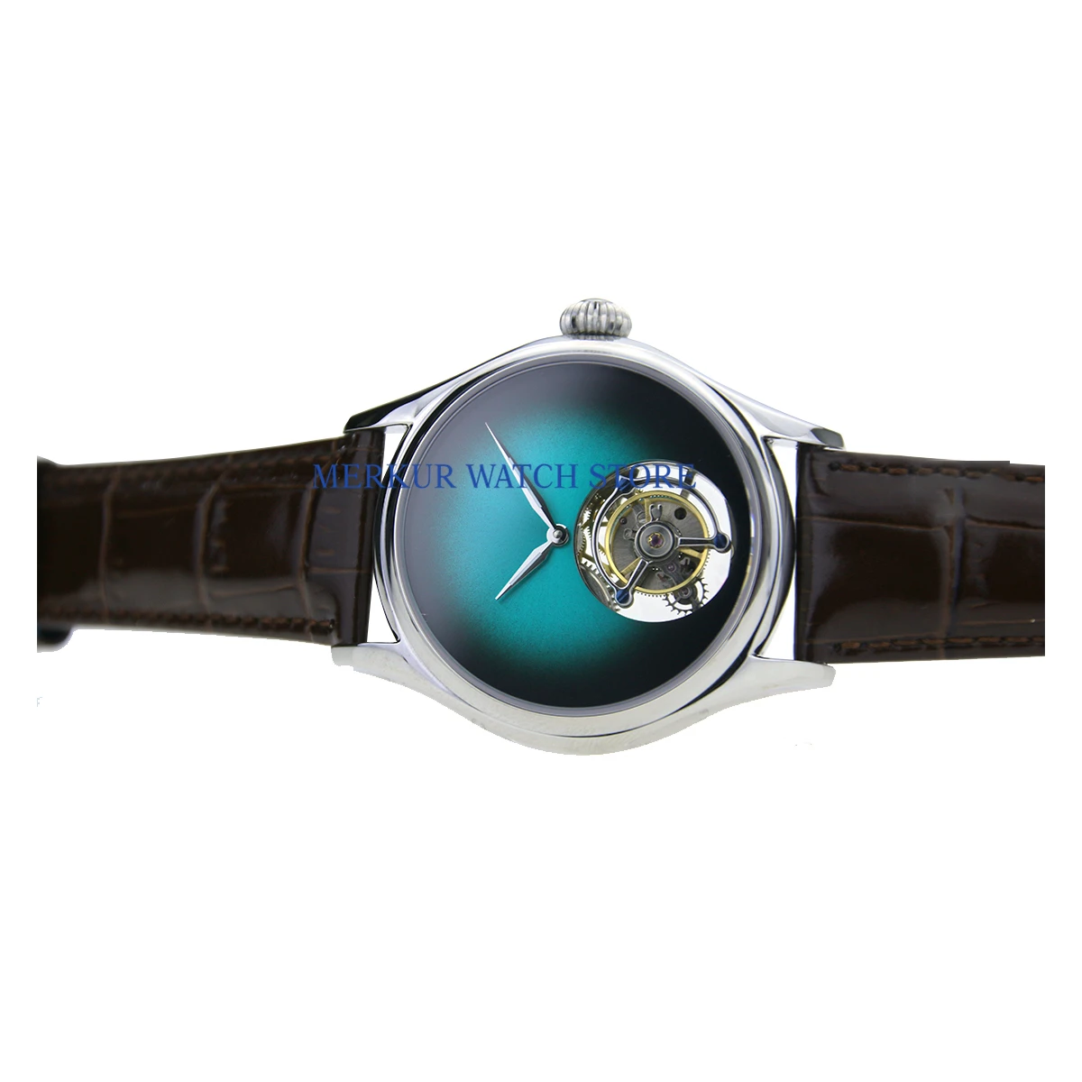 Sugess мужские часы Механические чайки Ханчжоу Высокая Beat Tourbillon движение Skelenton роскошное платье градиент зеленый