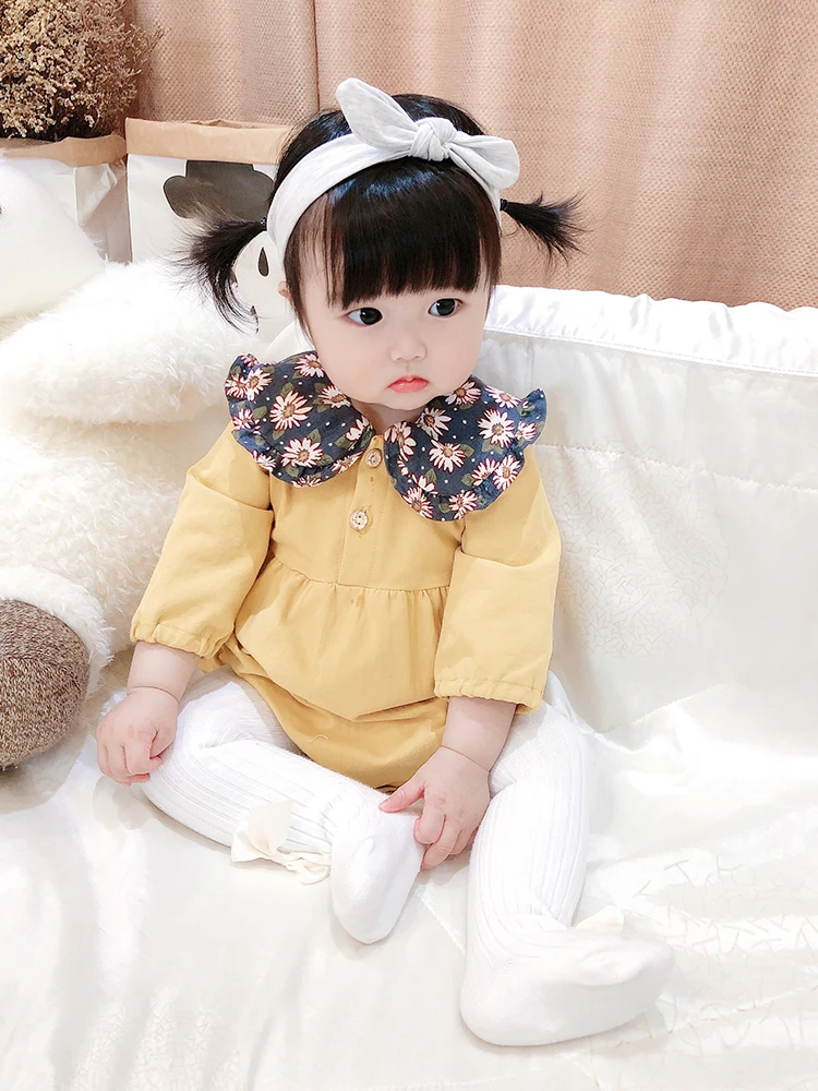 Одежда для малышей боди принцессы одежда Милая Детская осенняя новое корейское