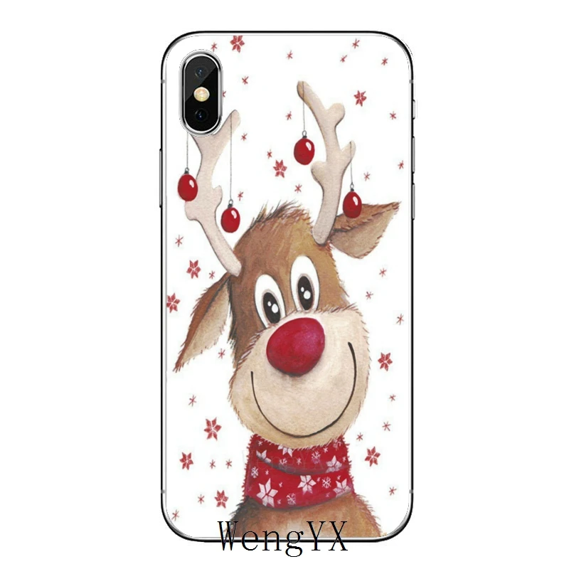 Милый Рождественский олень мягкий чехол для телефона Samsung Galaxy A71 A70 A60 A51 A50 A41 A40 A31 A30