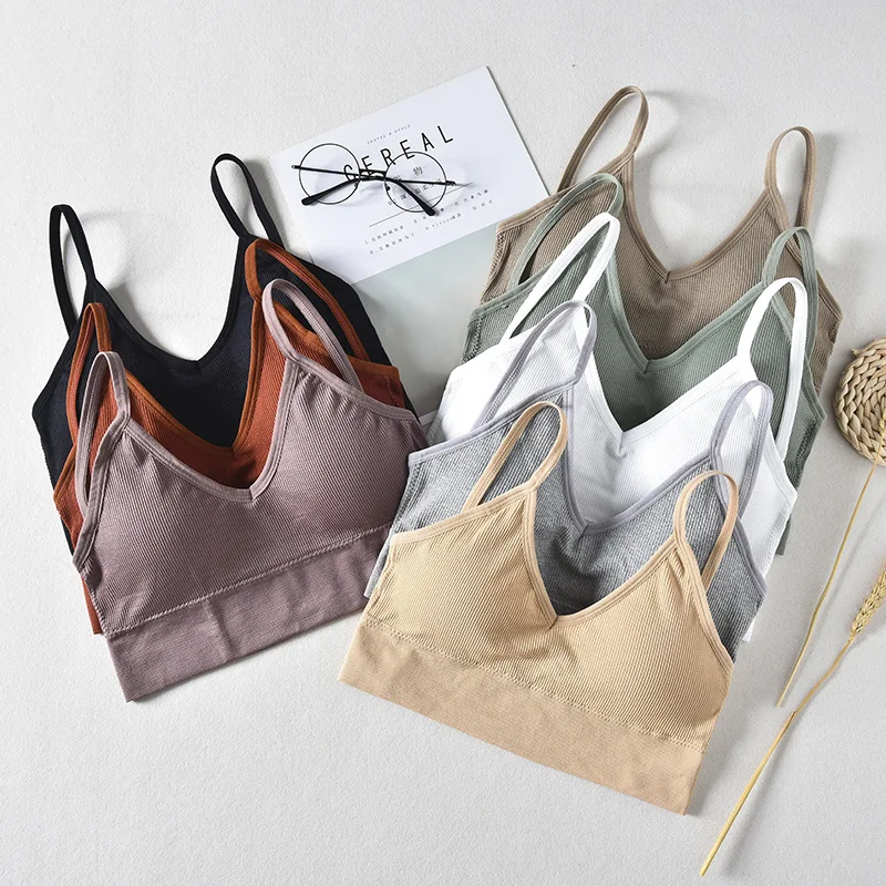 

Fashionable Ladies Underwear Lace Bra Tube Top Wrap Chest Strap Bra Pure Color Soft Breathable Bra Sleep Top