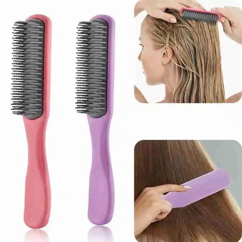 

Candy-colored Fine-toothed Hair Oil Head Back Head Comb Ribs Plastic Hairdressing Shape Comb K5W1