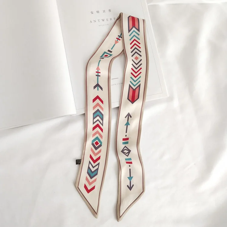 

Luxury Skinny Headband Handbag Ribbon Silk Hair Scarf Women Girls Neckerchief Hot Fashion New Twill Bags Handle Decoration Tie