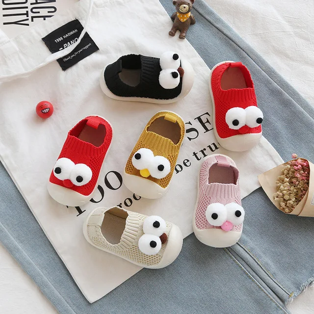 

2020 baby toddler shoes baby breathable shoes non-slip shoes sock floor big eyes shoes Foot Socks 6colors 17-21 zy07 TLB