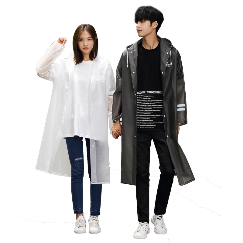 

Women Transparent Rainwear Suit Poncho Men Waterproof Plastic Raincoat Reusable Impermeable Veste Pluie Women Raincoat EB50YY