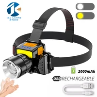 induction headlamp cob led head lamp with built in battery flashlight usb rechargeable head torch 4 lighting modes head light