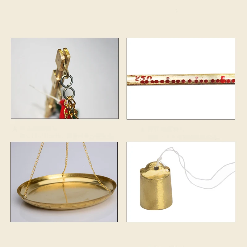 

100/250/500 Grams Chinese Old Bronze Kitchen and Jewelry Rod Scales Herbal Medicine Balance Measuring Accessories Tools