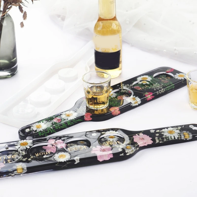 

Four-holes Wine Glass Holder Rack Epoxy Resin Mold Silicone Mould DIY Craft Tool