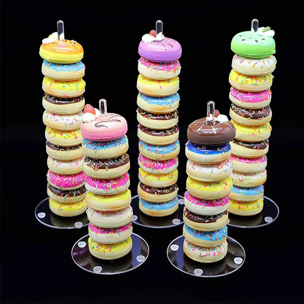 5Pcs Party Decoration Wedding Birthday Table Top Home Display Reusable Acrylic Holder Shelf Easy Clean With Screws Donut Stand |