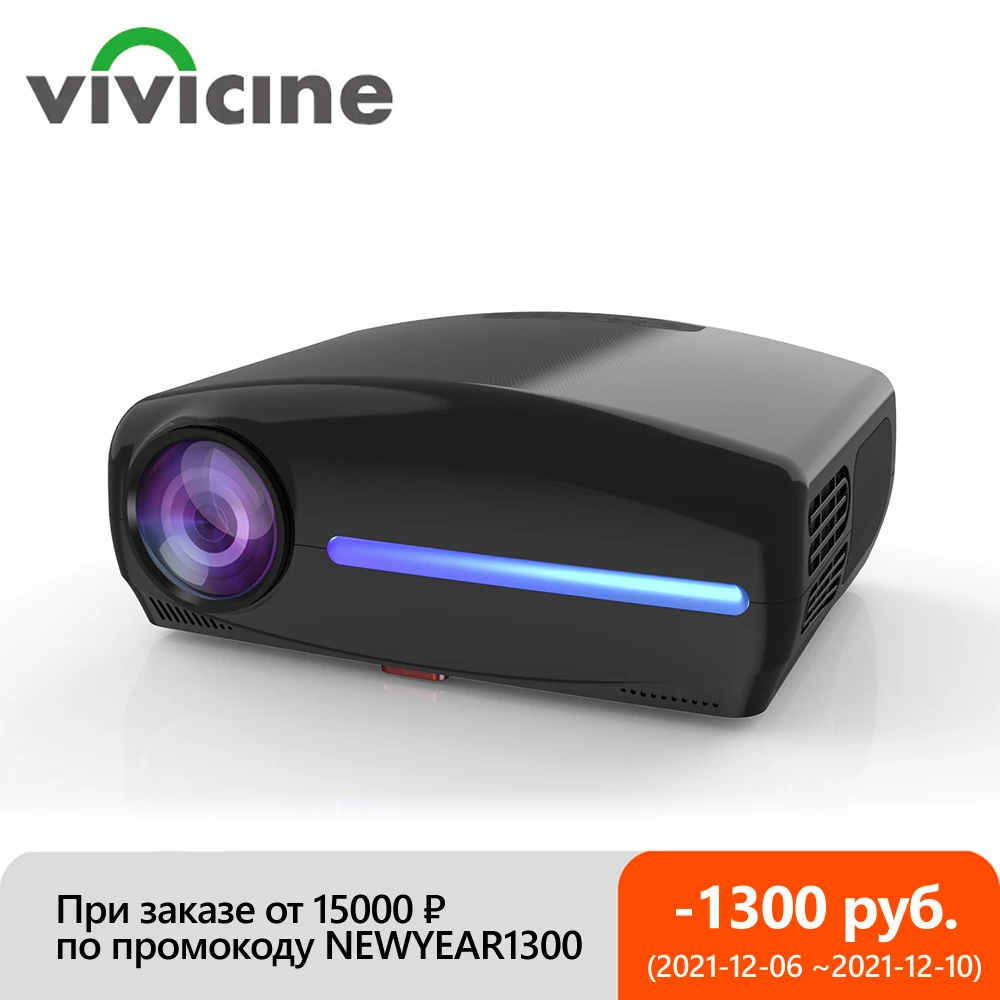 

VIVICINE 2021 Android 9.0 1080p Home Theater Video Projector,Wifi LED PC USB Movie Game Proyector Beamer