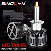 sinolyn 360 degree led bulb h7 h1 d2h d2s h11 9005 9006 socket for projector lens headlight car lamps 70w 8000lm car accessories