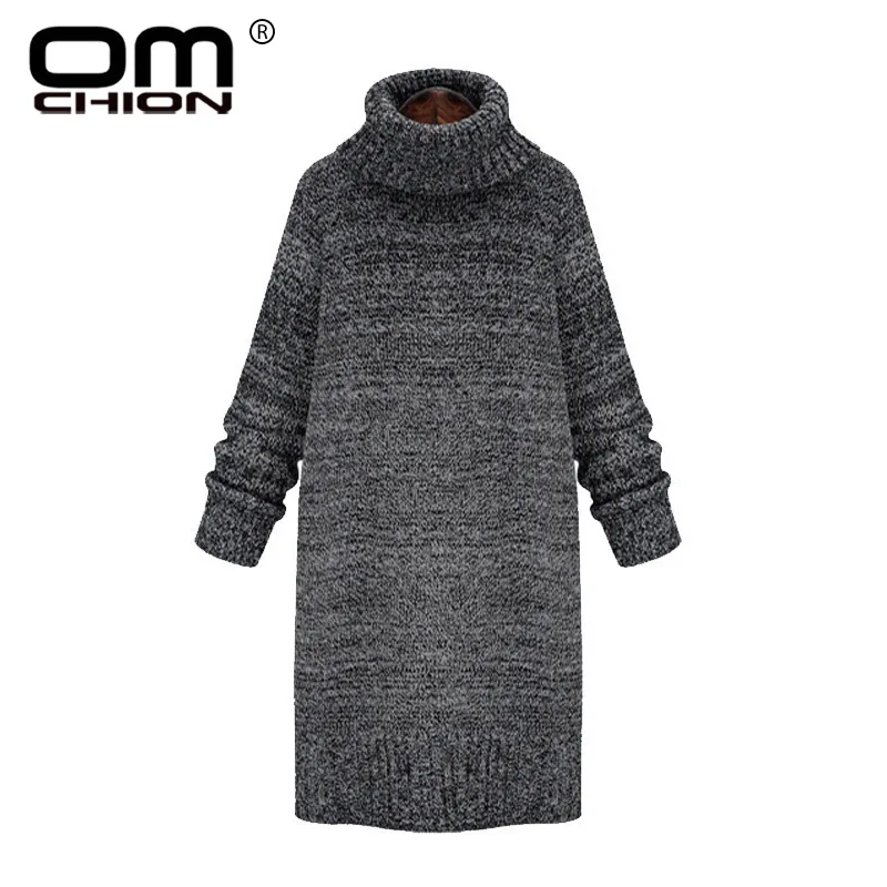 

OMCHION Sueter Mujer 2021 New Autumn Korean Turtleneck Sweater Women Casual Thick Knit Long Pullover Winter Warm Jumper LMM02