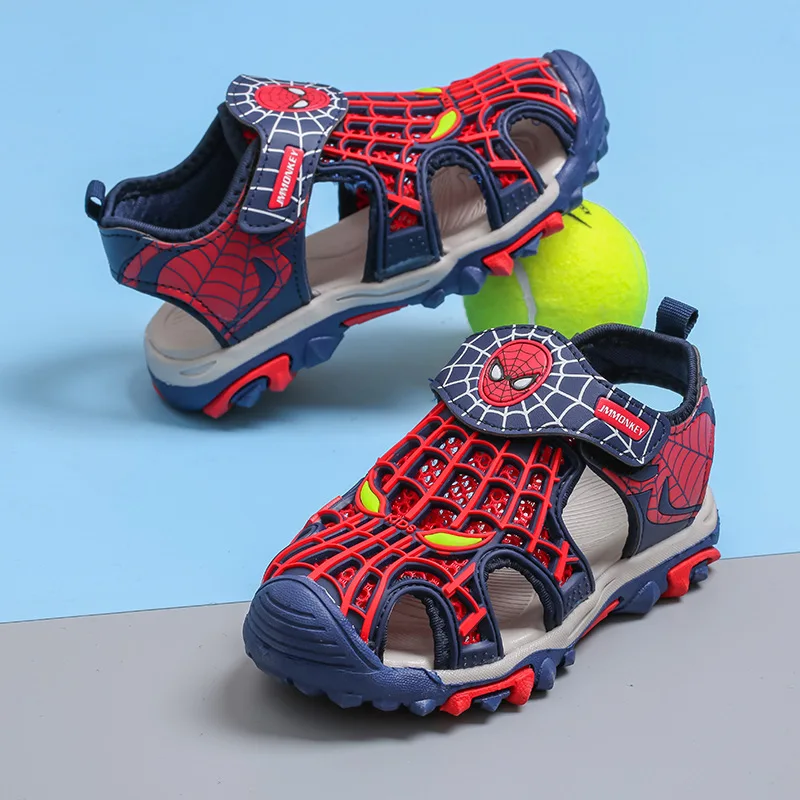 Летние детские сандалии Человек-паук с двойной звездой Повседневная