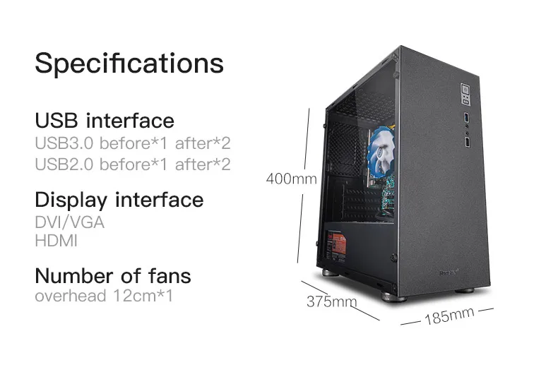 IPASON официальные устройства i5 7500/8400 обновление 9400 9th Gen GT710 2G DDR4 8G ram настольный домашний офисный компьютер дешевый игровой ПК