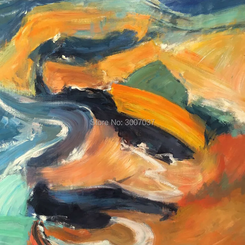 Бесплатная доставка современной ручной живописи маслом на холсте для декора гостиной, ручная работа, абстрактное красочное художественное изображение.