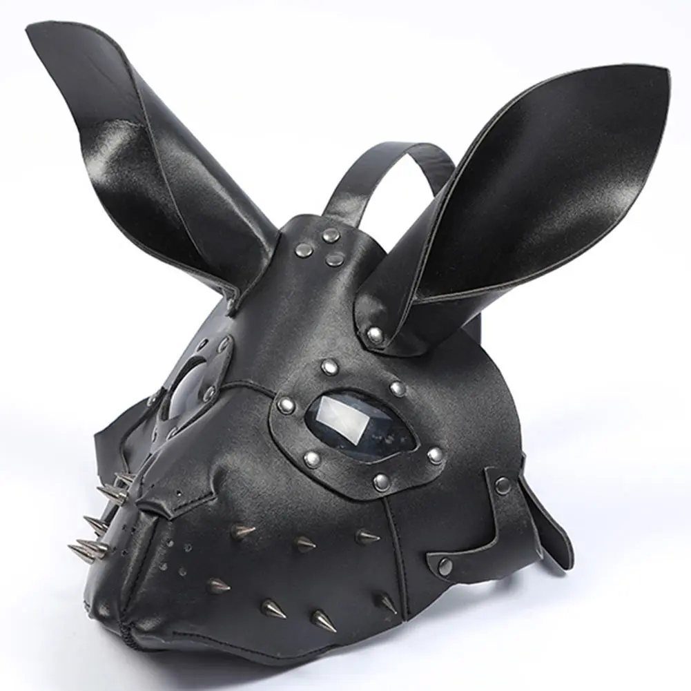 

Женская маска с кроличьими ушками в стиле панк, маски-кролики, шлем для маскарада, костюма для Хэллоуина и вечеринки, реквизит (в наличии)