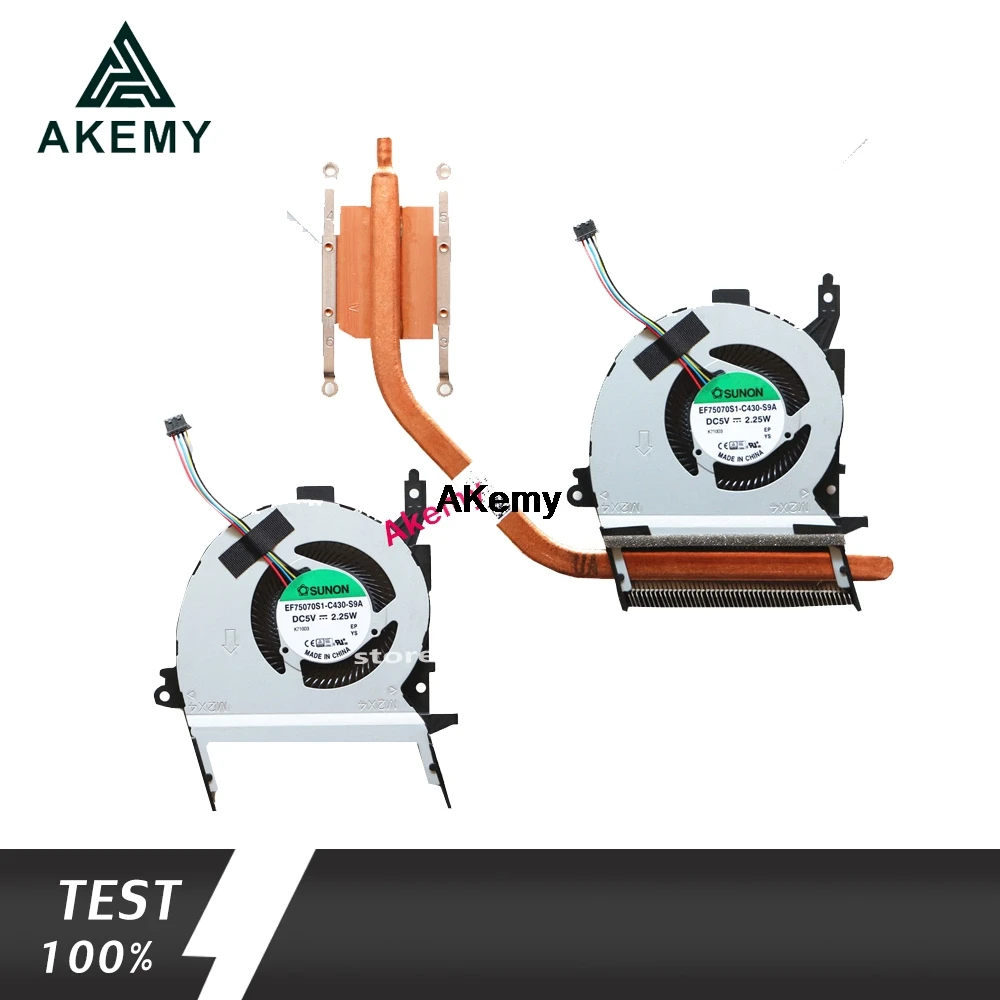 Вентилятор Akemy для ноутбука For Asus X556 X556U X556UQ A556U X556UB охлаждения процессора EF75070S1 C430