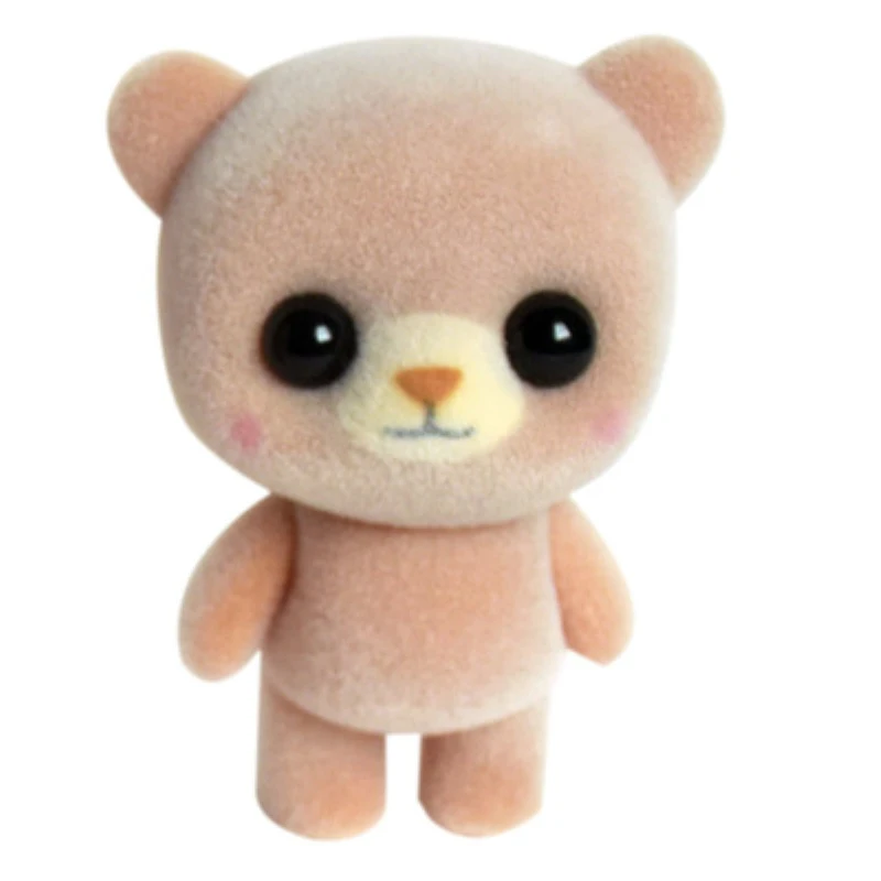 

2019 new 10pc/lot 6.3cm Cute Mini bear big eye Doll Animal Flocking Toys For Baby Kids birthday Gifts Car Home Decoration T141