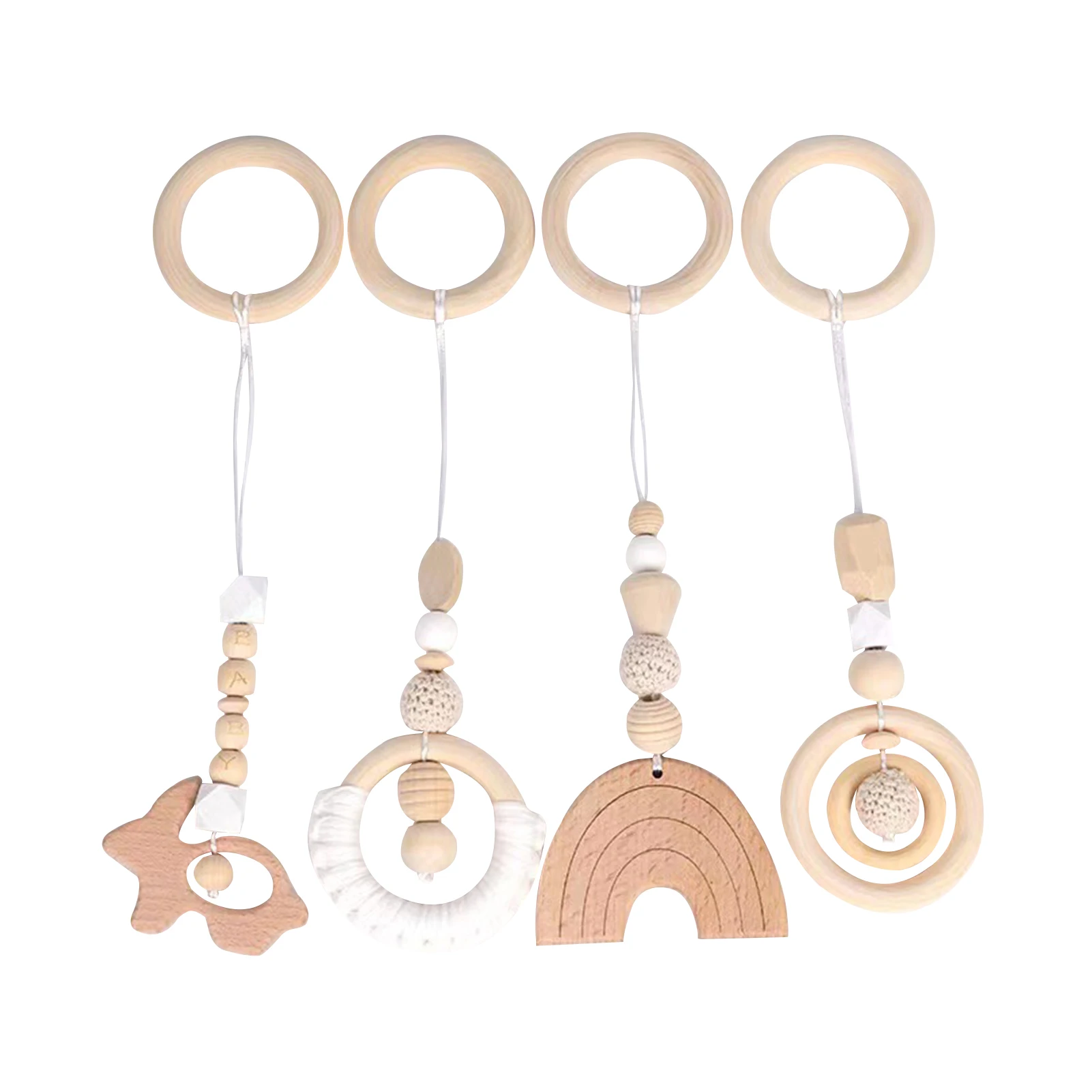 Детский деревянный Прорезыватель для зубов зажим соски портативная игрушка