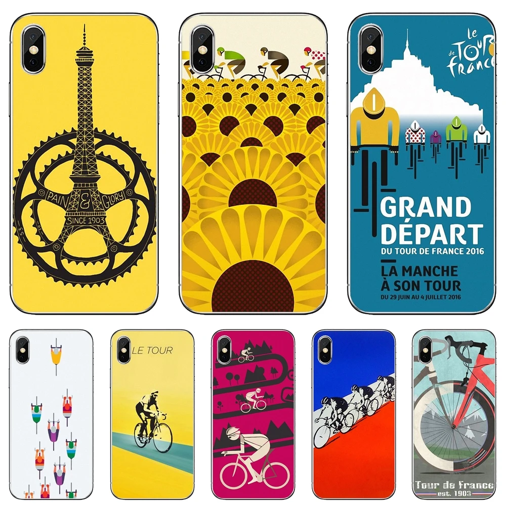 Для Apple iPhone 10 11 12 Pro Mini 4S SE 5C 6 6S 7 8 X XR XS Plus Max 2020 tour-de-france-Bike-Велоспорт-постер мягкие