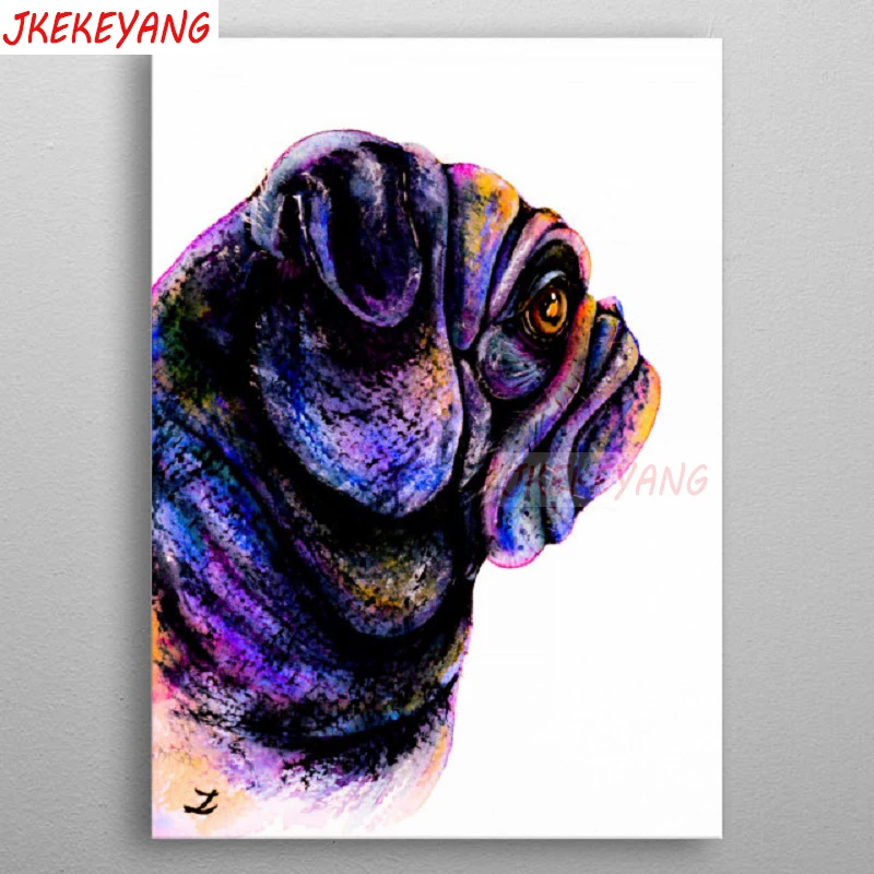 

Настенные картины для творчества 5D, алмазная живопись «сделай сам», черная мопса, собака, Алмазная мозаика, распродажа стразы, вышивка крест...