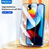 rock full coverage tempered glass for iphone 13 pro max screen protector scratch resistant dust repellent hd glass for iphone 13
