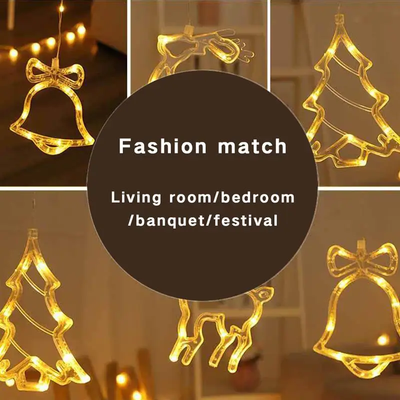 

Christmas Lights Led Curtain Light Garland Star Bells Decor Moon Star Lamp Christmas Garland String Lights New Year Party Decor