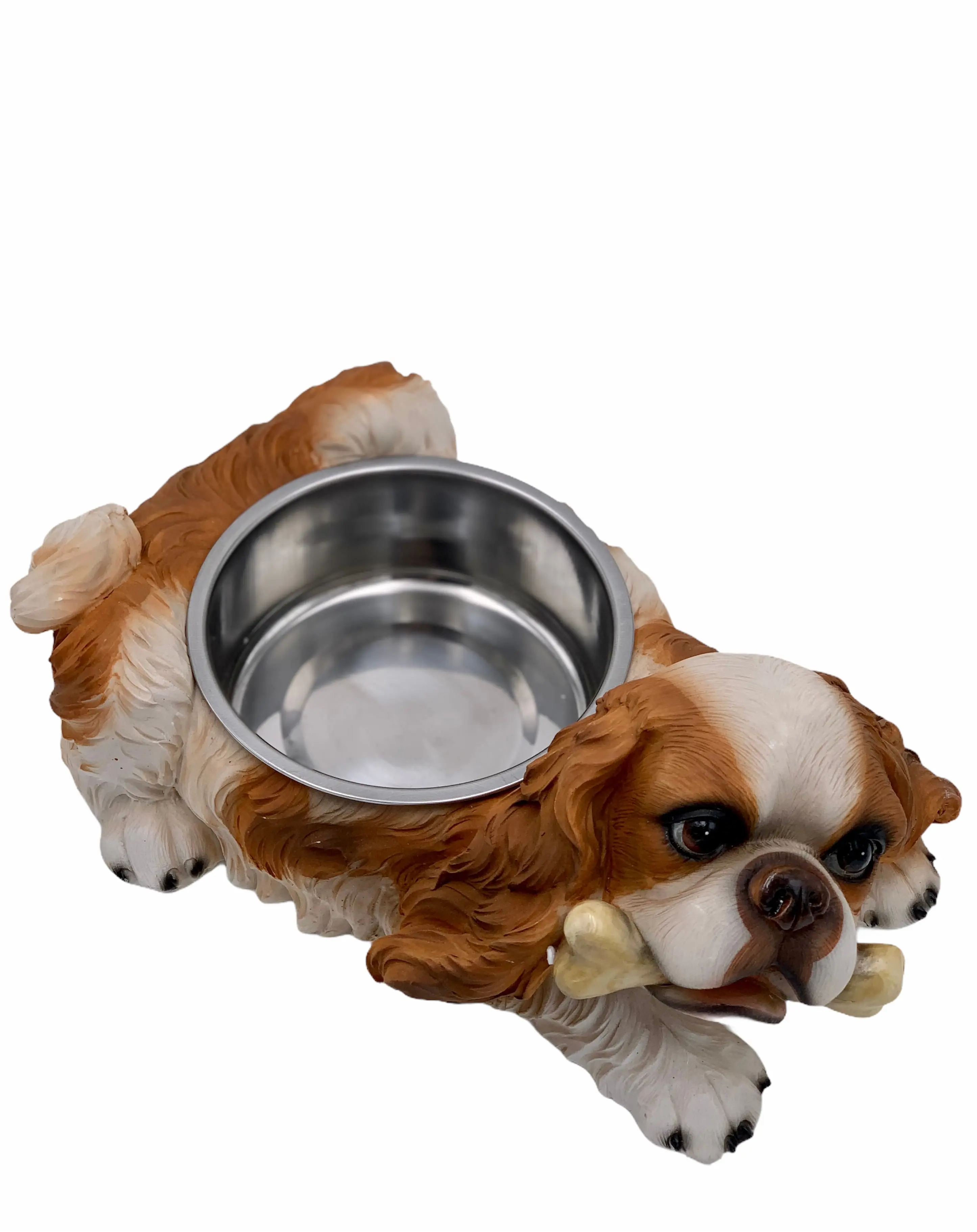 Фигурка миски для собаки декоративная животное искусственный камень домашний декор ручной работы новинка декор подарок сувенир.