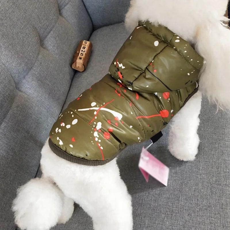 Осенне зимний теплый жилет для домашних животных пальто маленьких и средних
