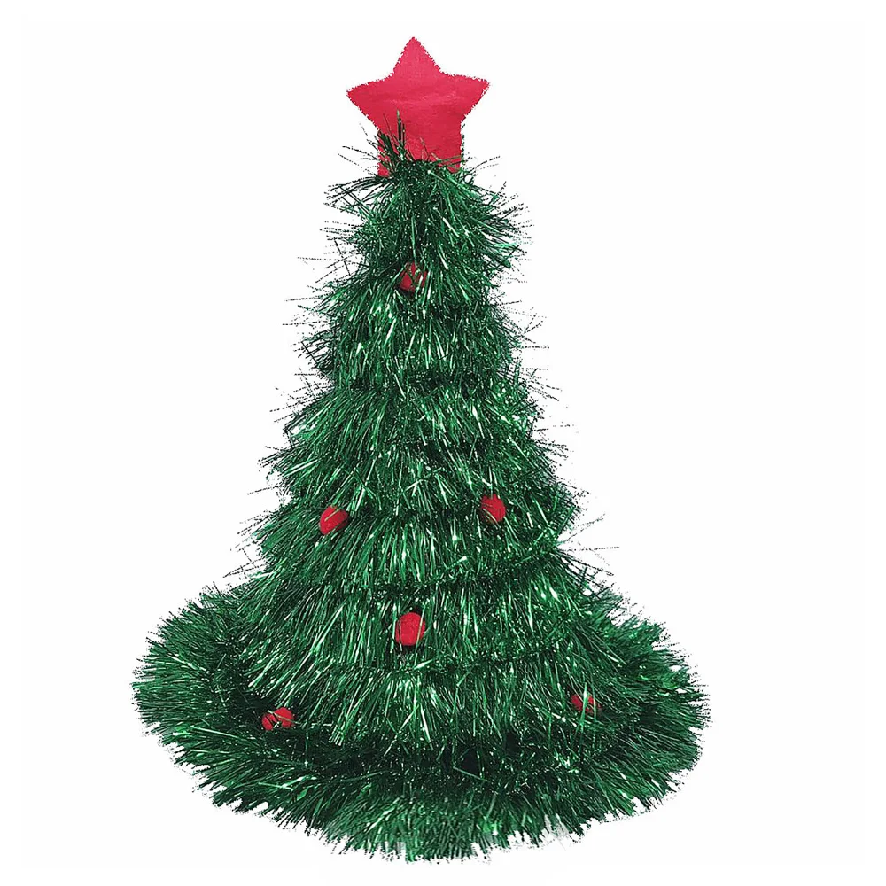 

Шапки, Рождественская елка, зеленая луковая шапка, Юмористическая ткань, пластиковая атмосфера, украшение, праздничные принадлежности, сем...