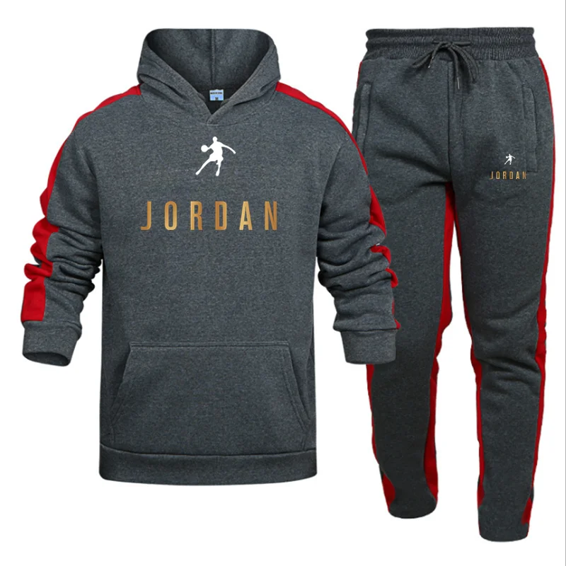 

2021 New Men's Autumn Winter Sets Zipper Hoodie+pants Two Pieces Casual Tracksuit Male Sportswear Brand Clothing Sweat Suit