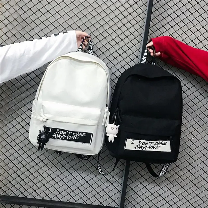 Новый рюкзак модный холщовый женский кукольный кулон дорожная женская сумка на