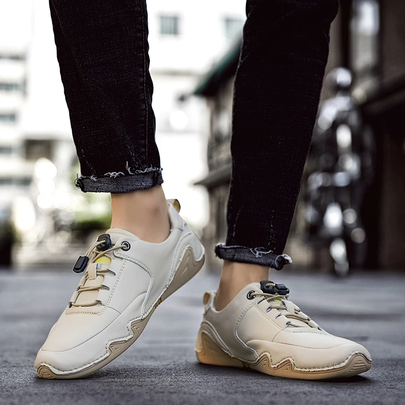 Мужская обувь Кожаные мужские лоферы Повседневная Уличная Модная для вождения с