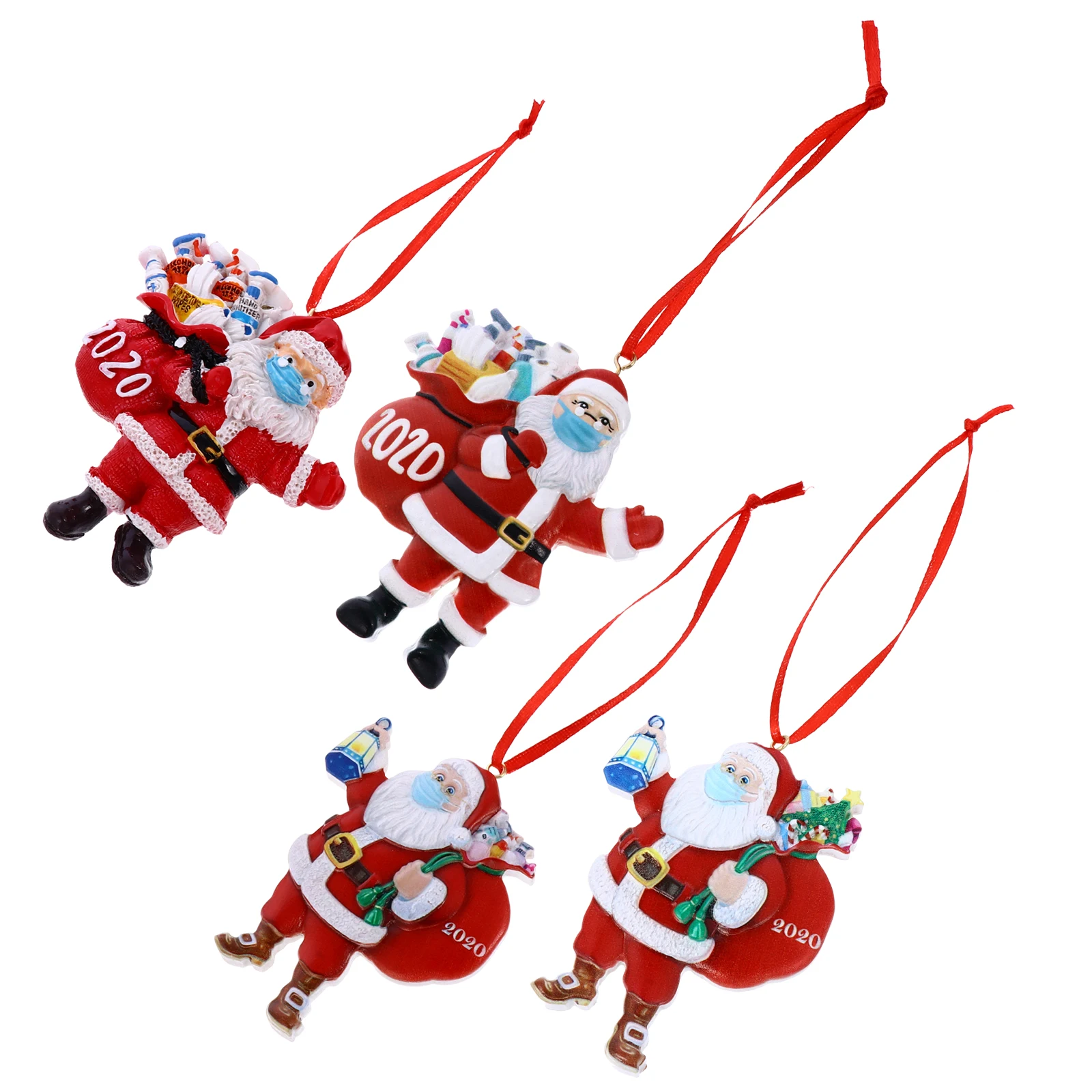 Для волос (4 предмета) Рождество дерево Подвеска Рождественский Санта Клаус висит