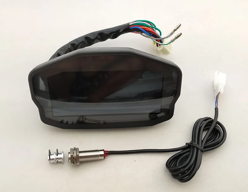 TKOSM для 2 4 цилиндров мотоциклов Универсальный светодиодный ЖК спидометр цифровой