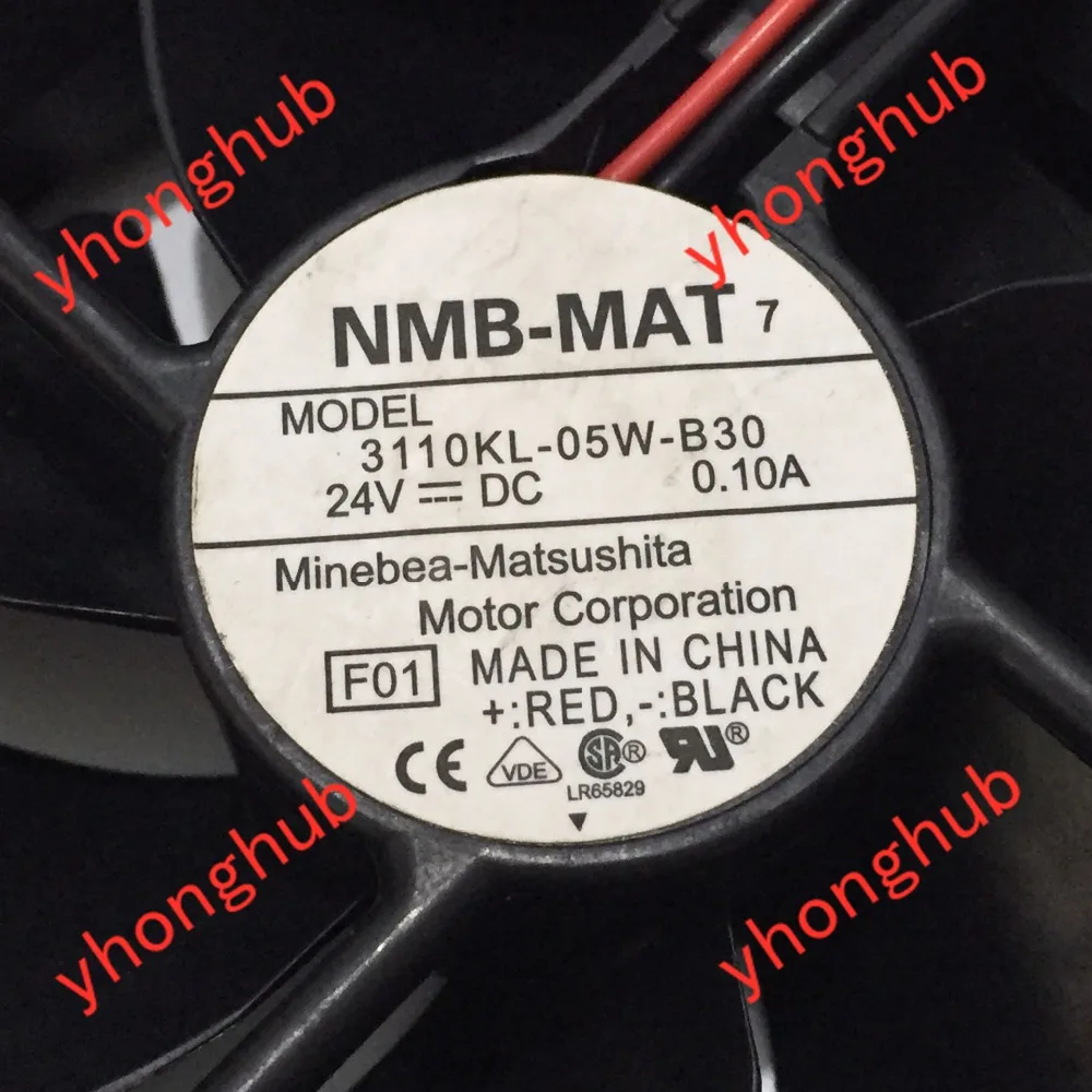 NMB-MAT 3110KL-05W-B30 F01 DC 24V 0.10A 2-проводной 80x80x25mm вентилятор охладителя сервера