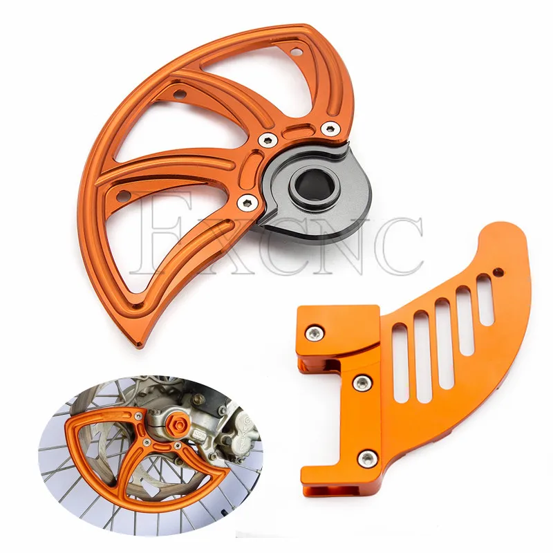 Front and Rear CNC передняя защита заднего тормозного диска для Husqvarna TE FE TC FC TX FX FS 125 150 200 250 350 390 450 501 для KTM SX EXC XC SXF EXCF - Цвет: Front and Rear