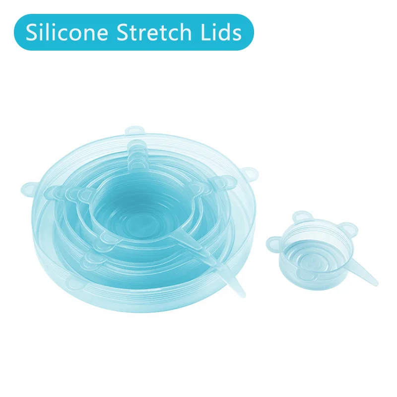 

Food Grade Silicone Seal Cover Round Stretch Lids Reusable Cookware Pan Bowl Pot Food Fresh Cover Sturdy Durable Kitchen Tools