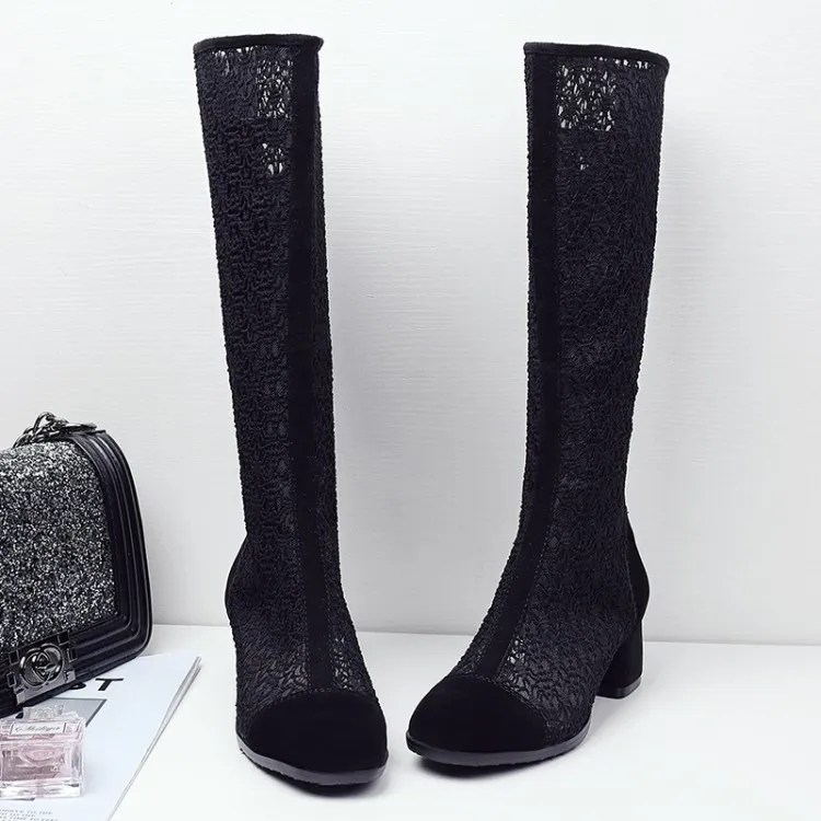 Большие размеры 9 10 11 12 высокие сапоги до бедра Сапоги выше колена женские