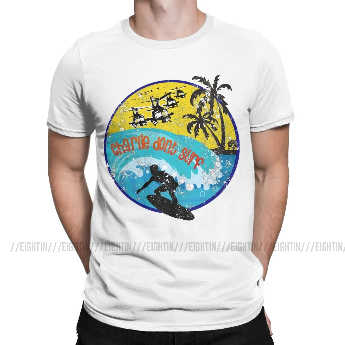 Футболка мужская хлопковая с надписью Apocalypse Now и Don't Surf|Мужские футболки| |