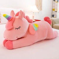creative plush toys large lying unicorn doll comfortable pillow childrens gift kawaii decompression peluche for child