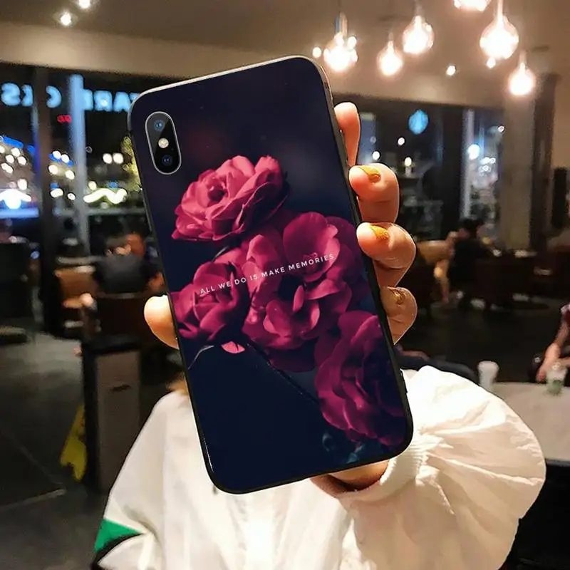 

Red rose Colorful floral Phone Case for iPhone 11 12 pro XS MAX 8 7 6 6S Plus X 5S SE 2020 XR
