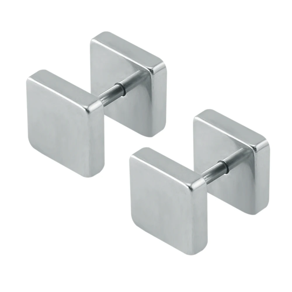 Серьги гвоздики ZEMO в стиле панк для мужчин квадратные серьги женские и мужские