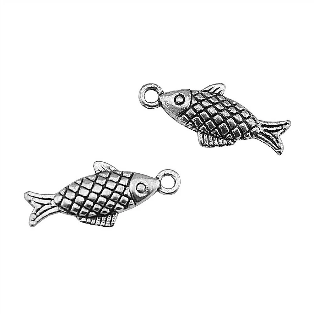 Подвеска в виде рыбы 2 цвета 8 х20 мм 20 шт. | Украшения и аксессуары