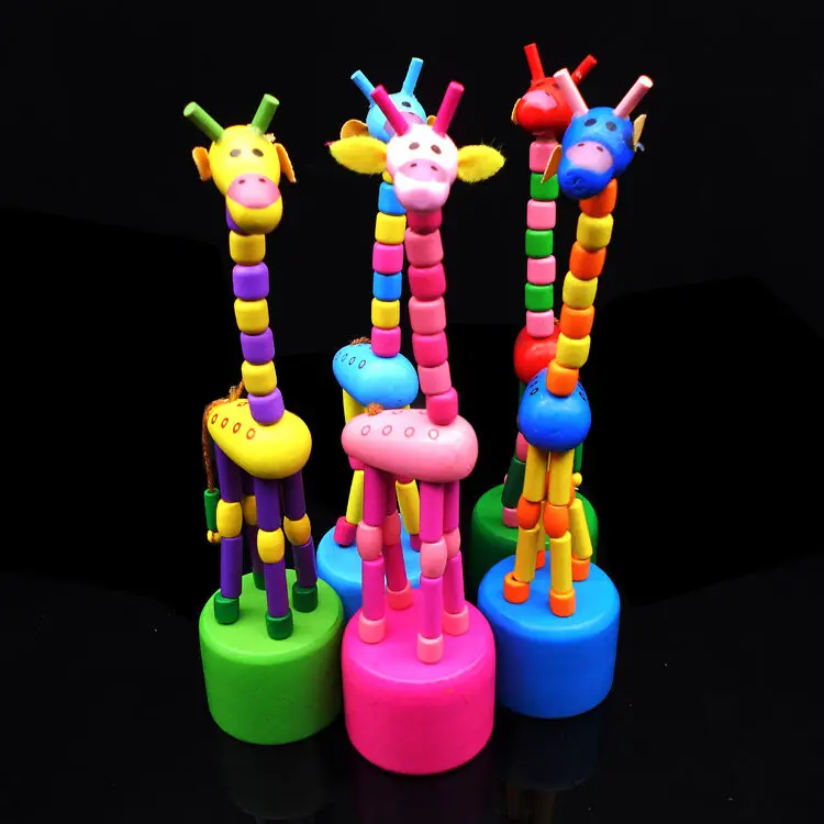 Pudcoco фирменные танцующие игрушки для детей деревянные животные жираф детские