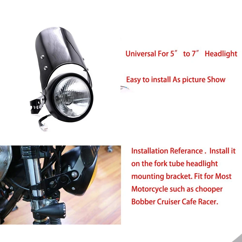 Лобовые стекла для мотоцикла обтекатель фары универсальное ветровое стекло с
