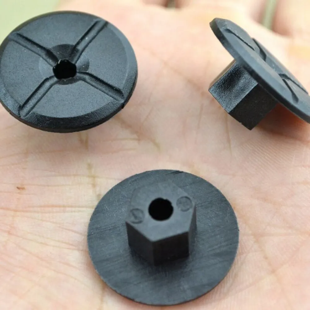 

50pcs Plastic Nut Black Body Multi-Purpose Part Plastic Self Threading